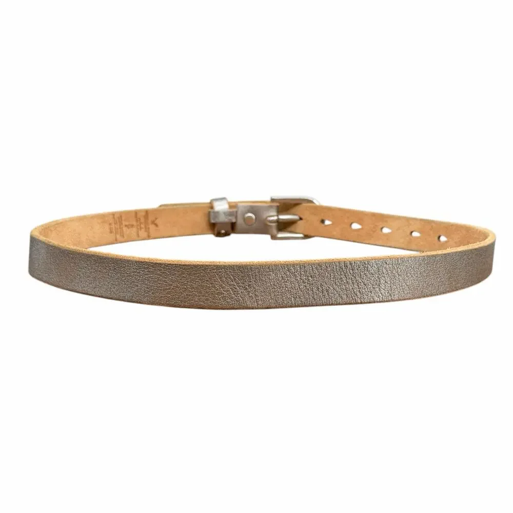 American Eagle Belt Silver Leather Vintage SZ S Women’s Rocker Streetwear Skinny
